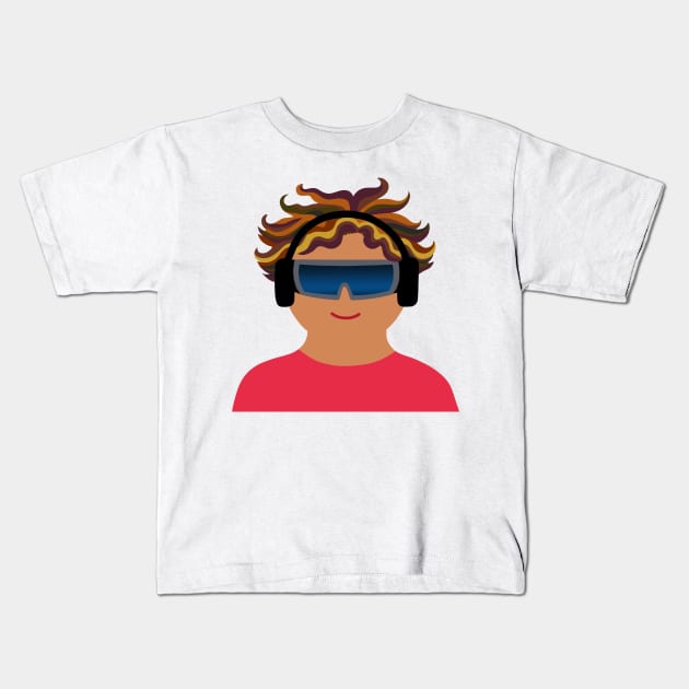 Virtual reality music sound for mental health therapy. Kids T-Shirt by Nalidsa